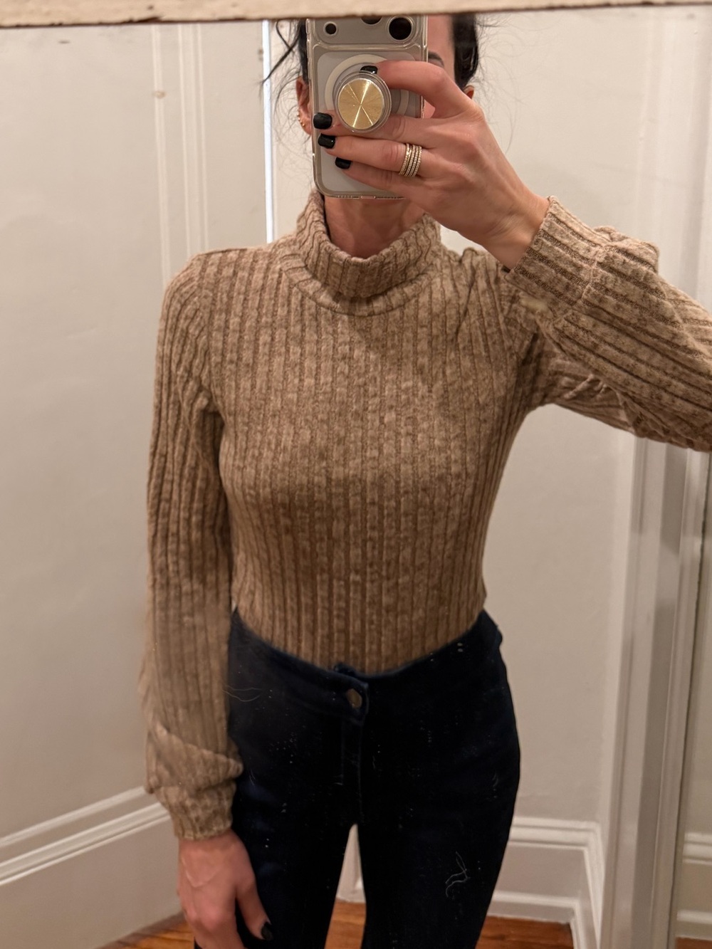 SHEIN Pair of Ribbed Turtleneck Bodysuits